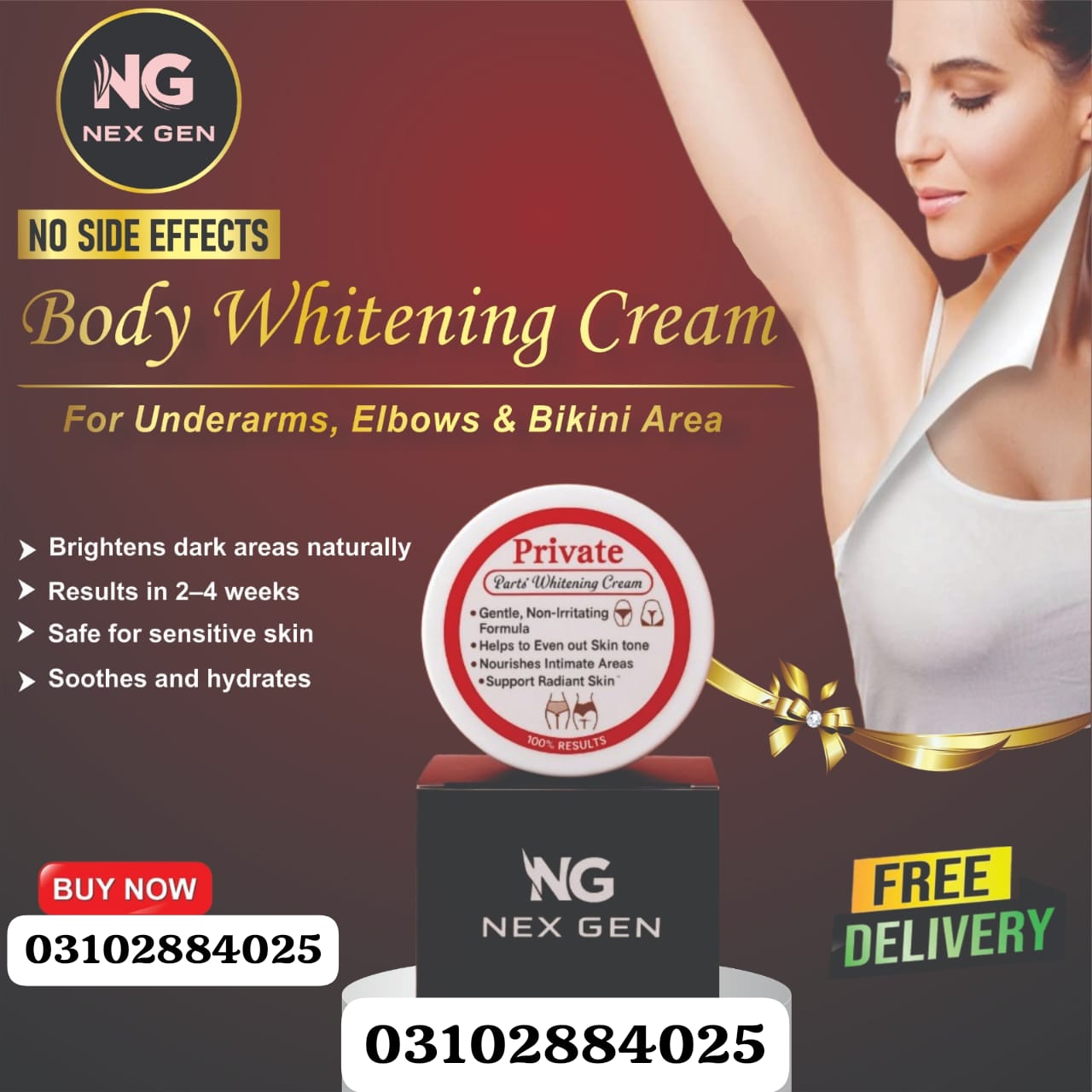 Secret Bright:Private Parts Whitening Cream