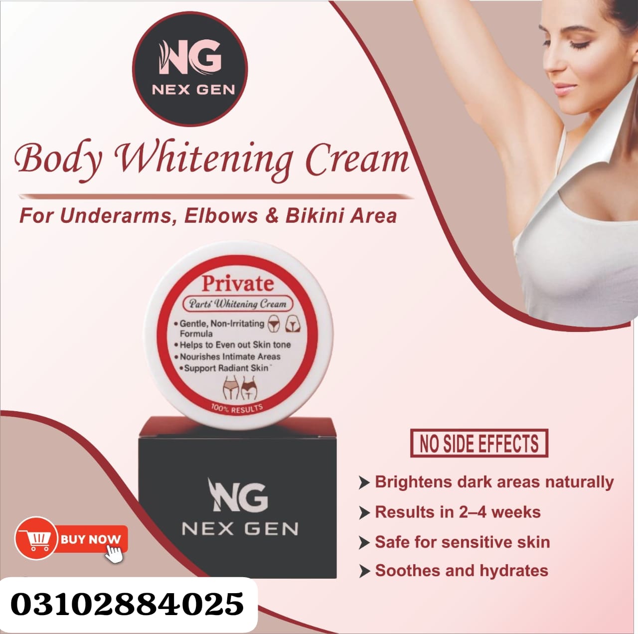 Secret Bright:Private Parts Whitening Cream
